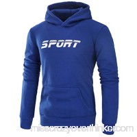 MISYAA Hoodies for Men Long Sleeve Hoodies Letter Print Sweatshirt Solid Activewear Hooded Sport Outwear Mens Tops Blue B07MW7493T